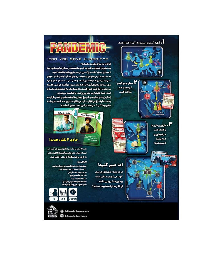 بازی فکری ایرانی مدل پندمیک (Pandemic)